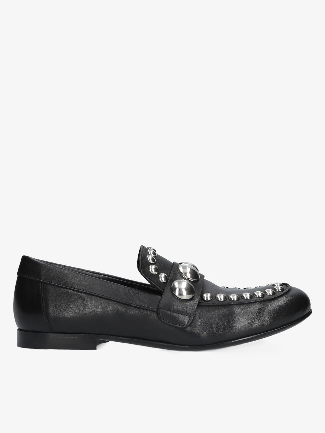 Black studded loafer