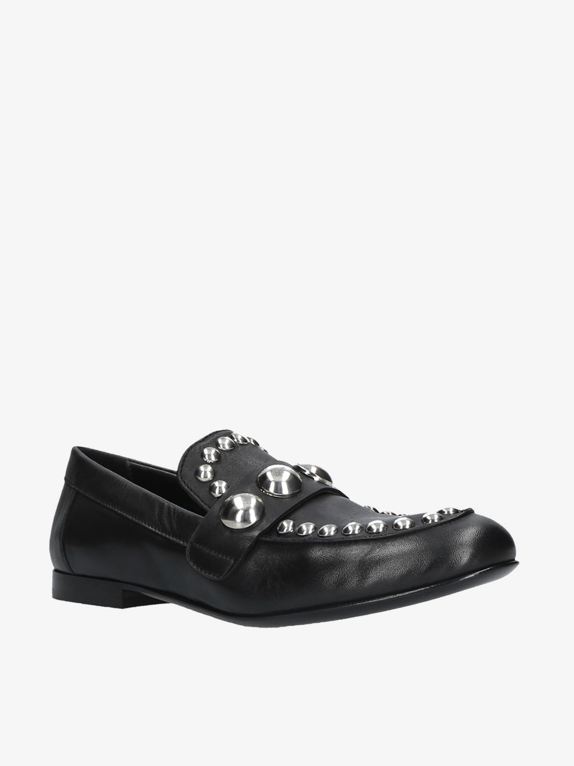 Black studded loafer