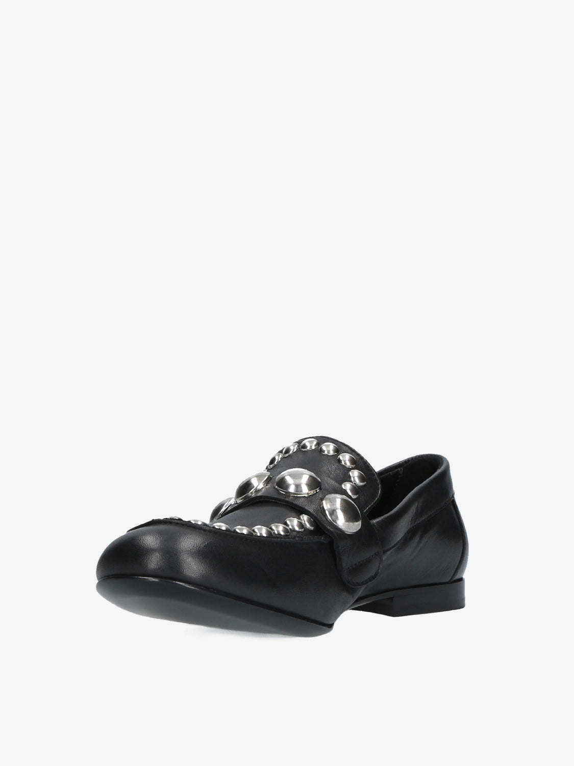 Black studded loafer