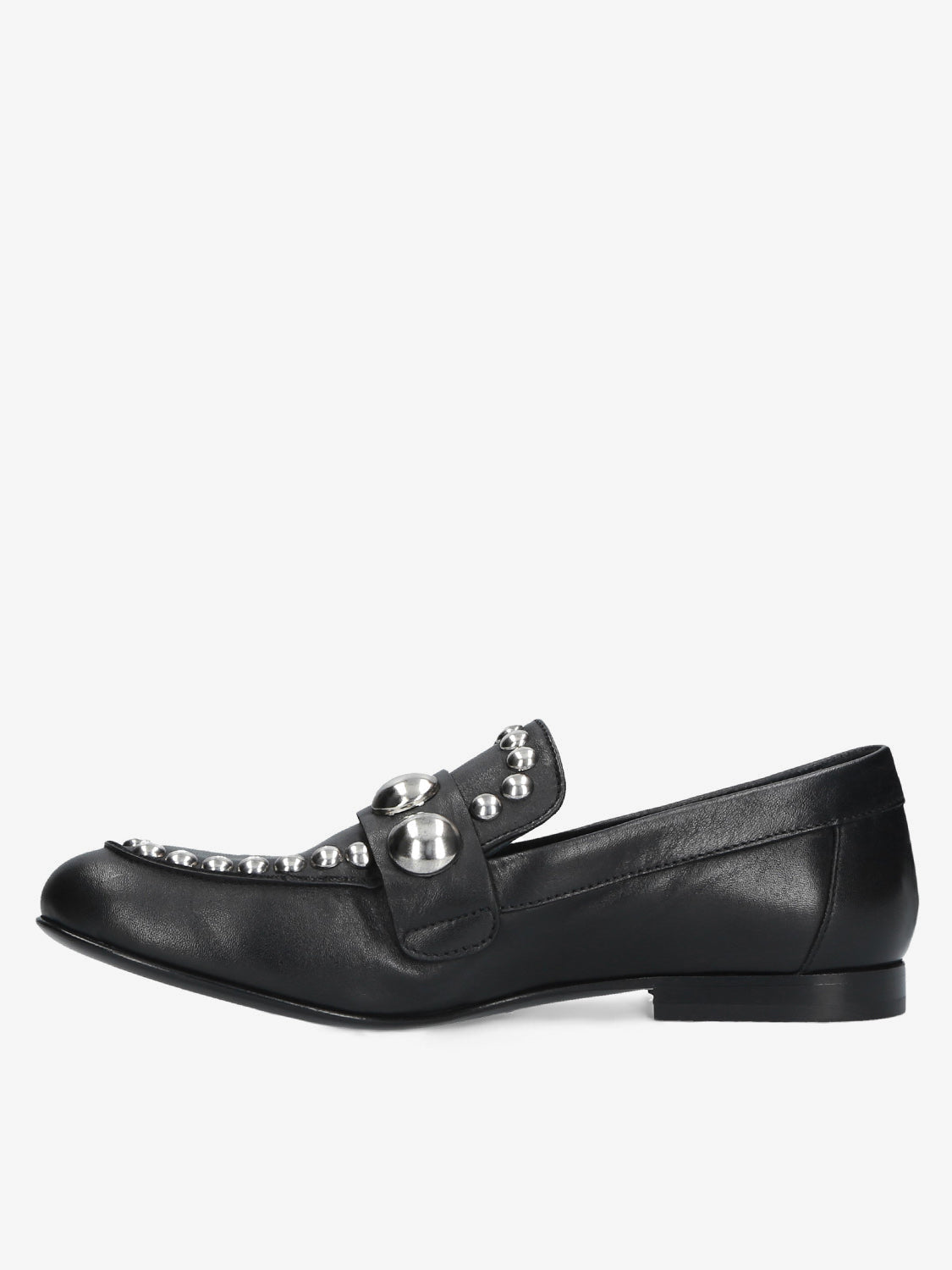 Black studded loafer