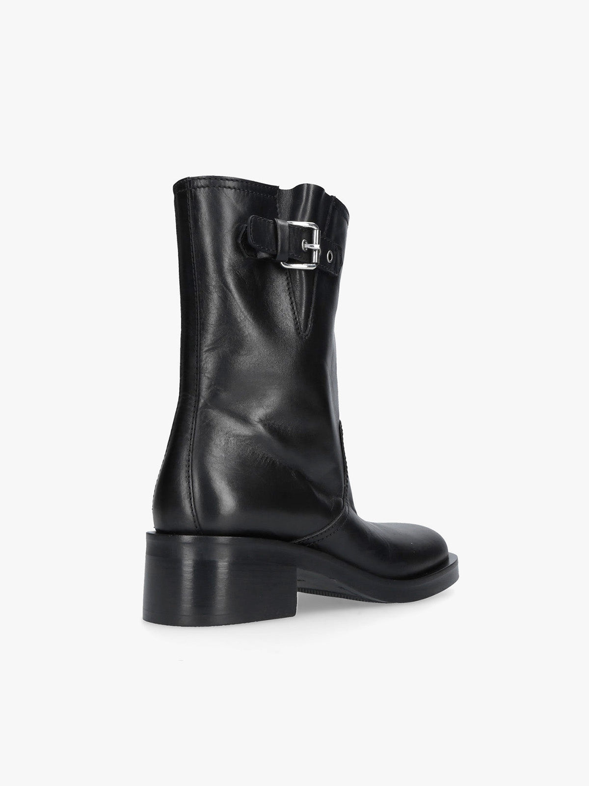 Black Leather Ankle Boot