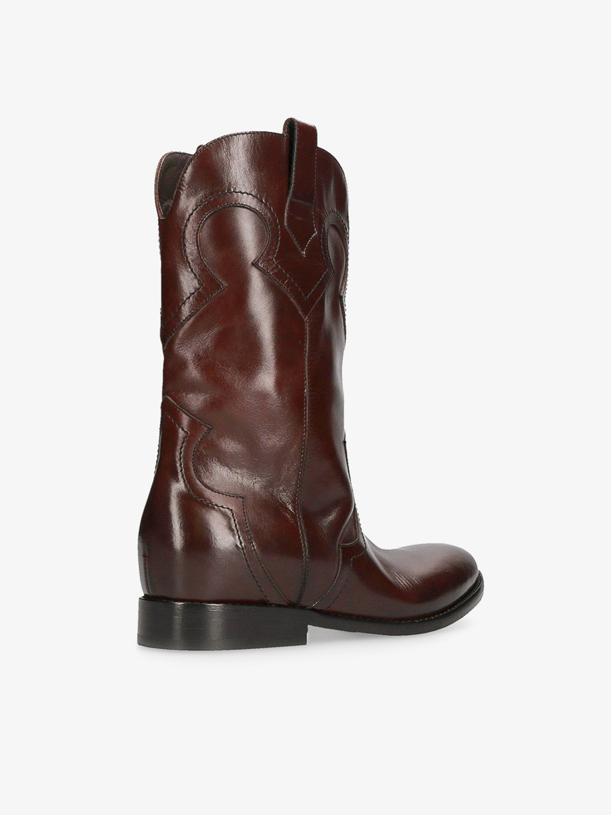 RIO DARK BROWN LEATHER COWBOY BOOT