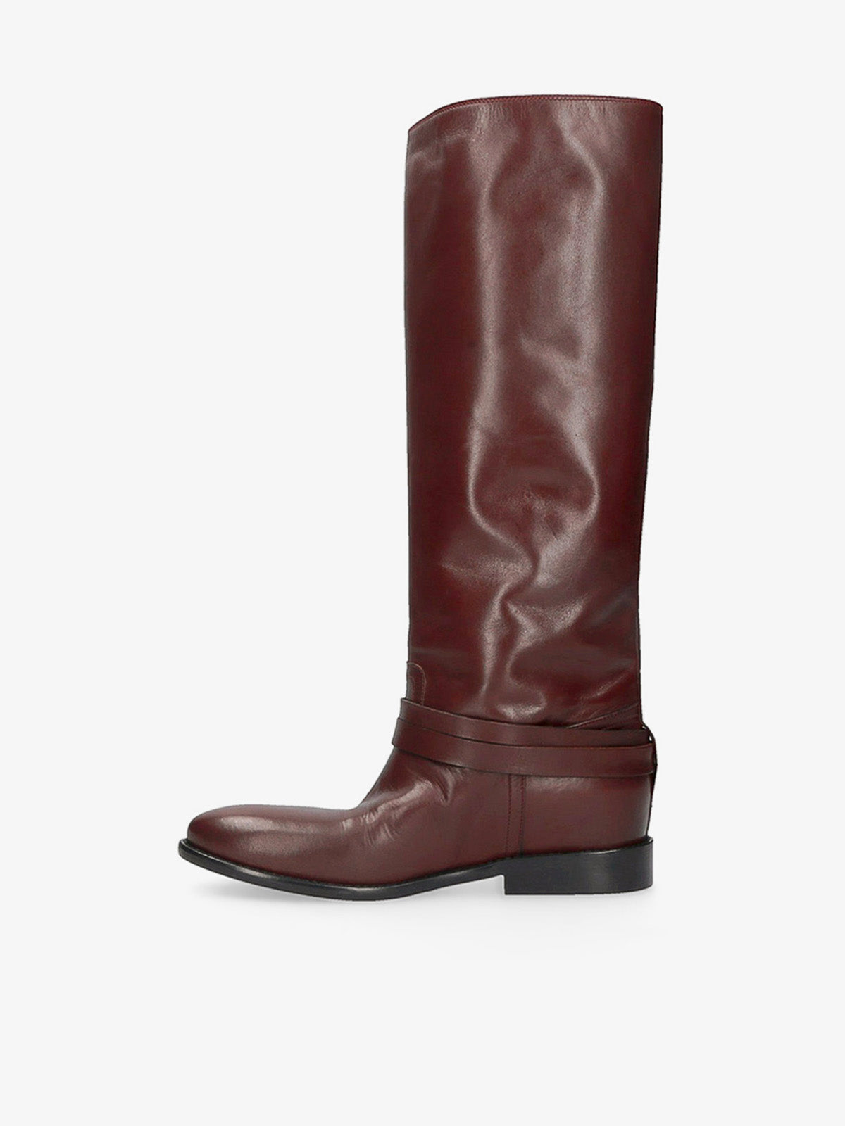 REINS BORDEAUX LEATHER COWBOY BOOT