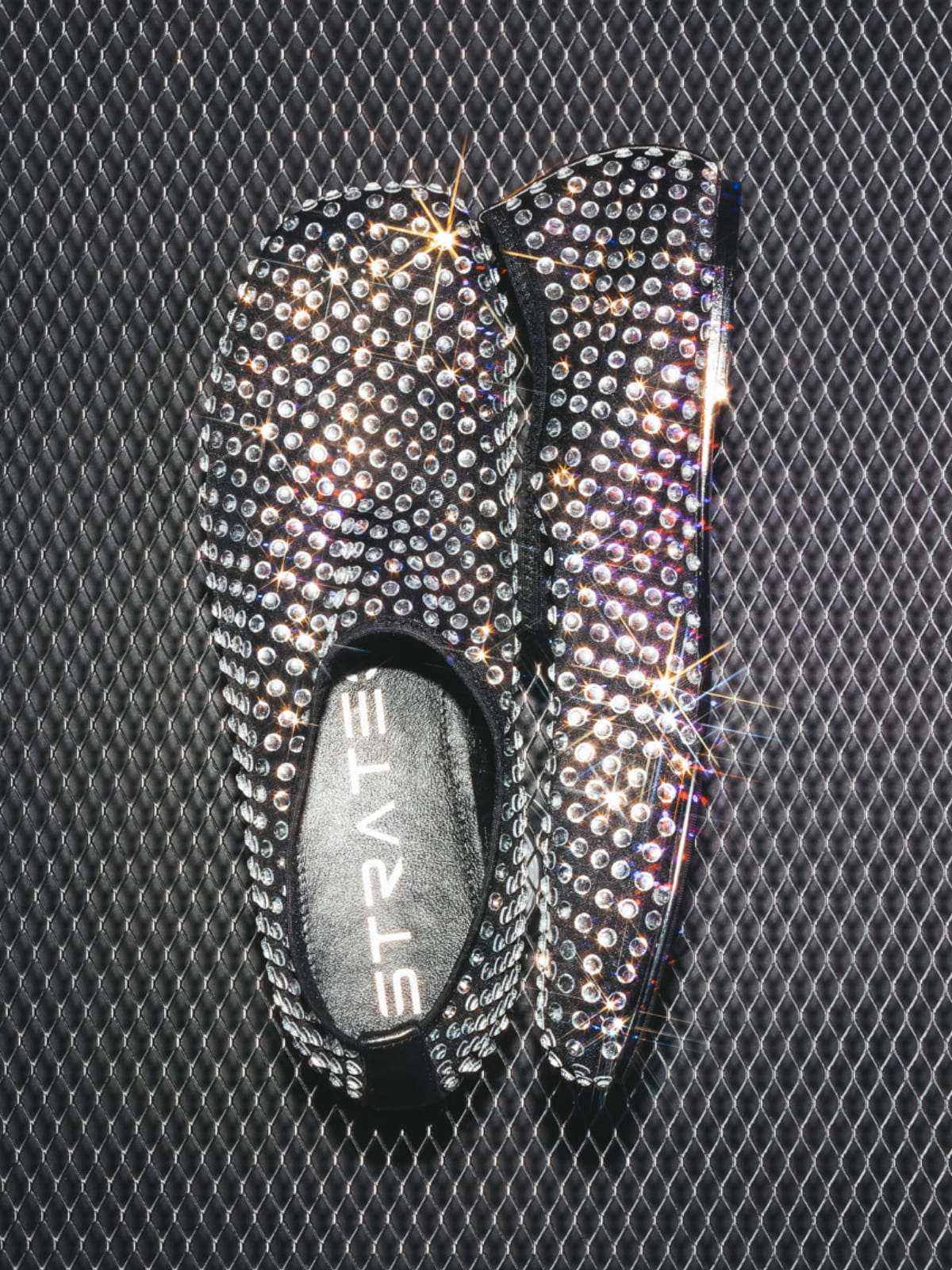 Strategia Lady Ballerine Strass Noir Cristal