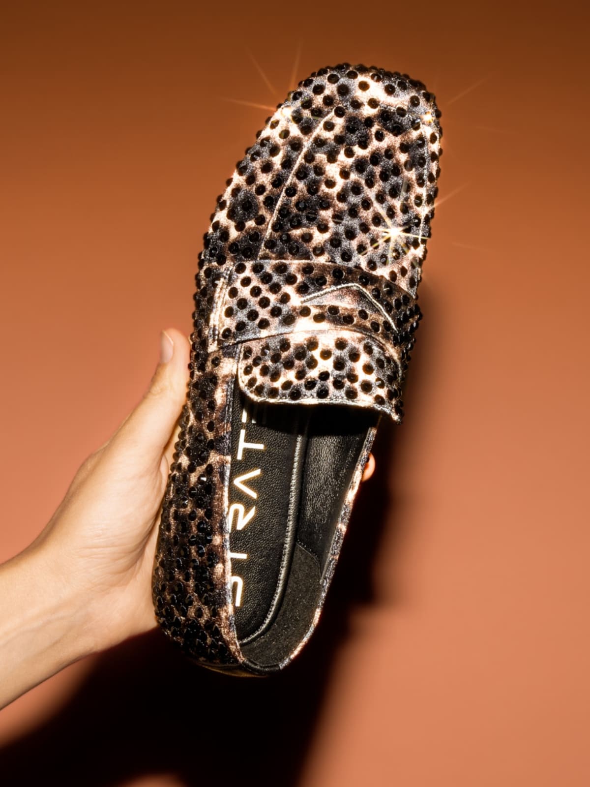Strategia Vanity Mocassin Strass Animalier