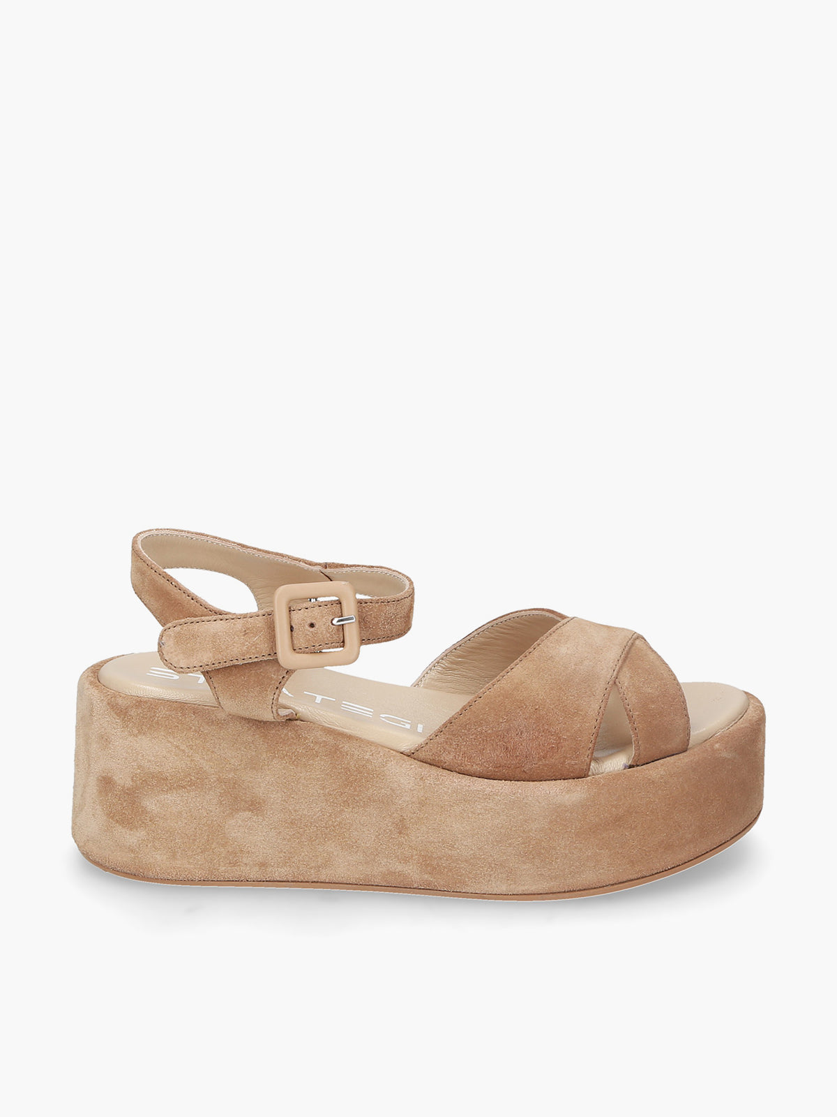 Lolie Camel Sandal with Strap