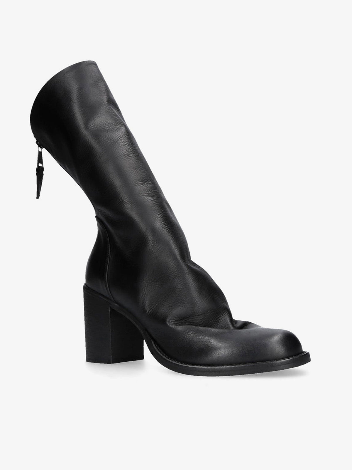 Black Leather Ankle Boots