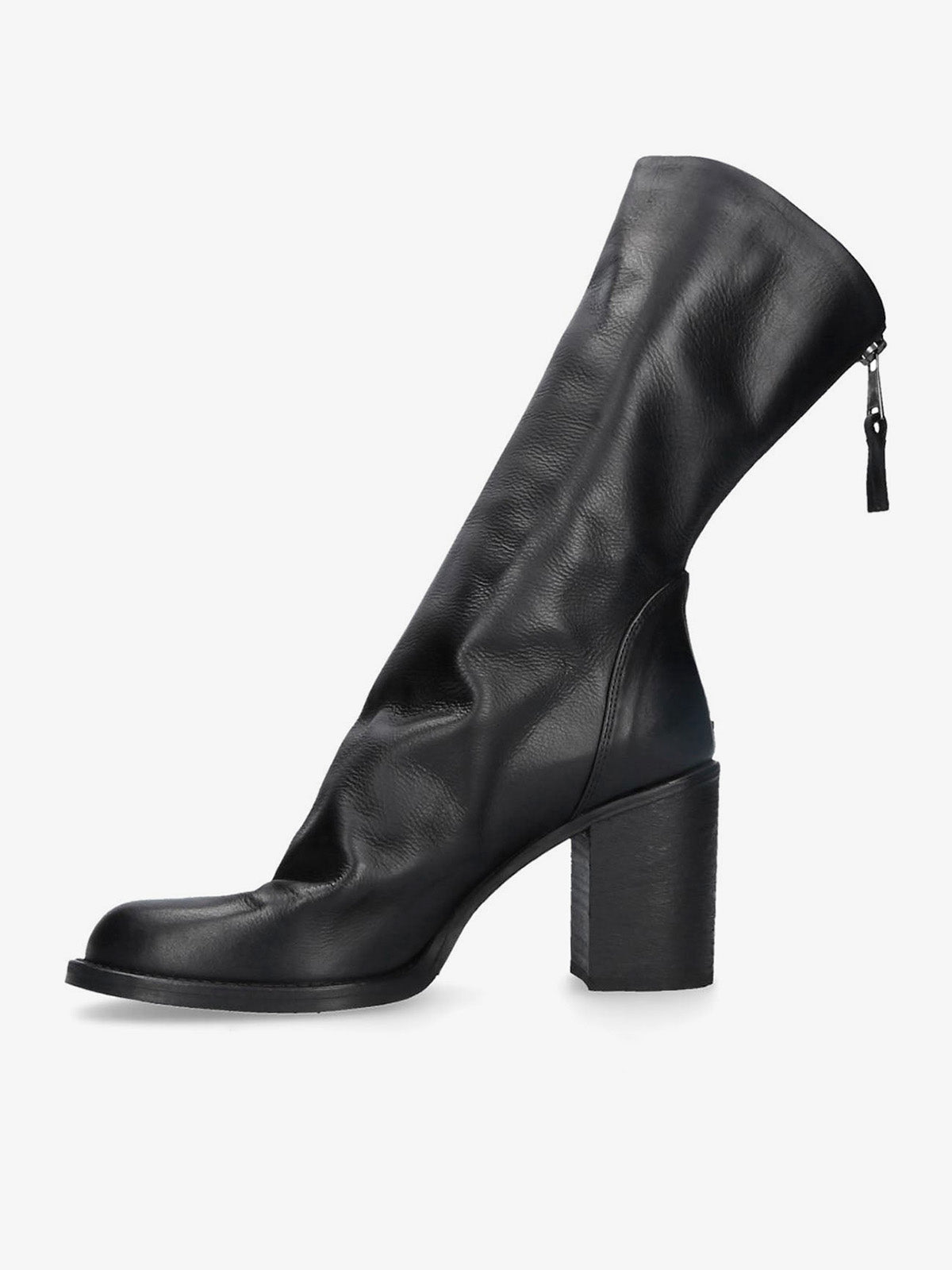 Black Leather Ankle Boots