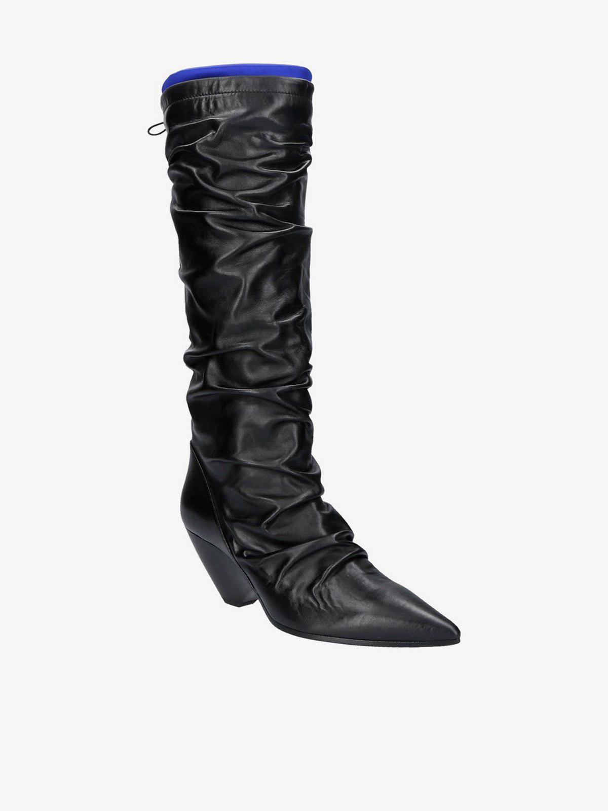 70mm Black Vintage Leather Boots