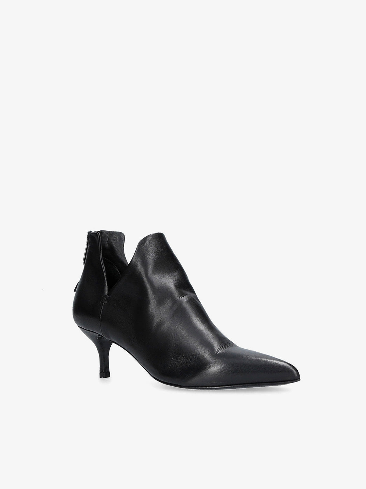 Black Leather Ankle Boots