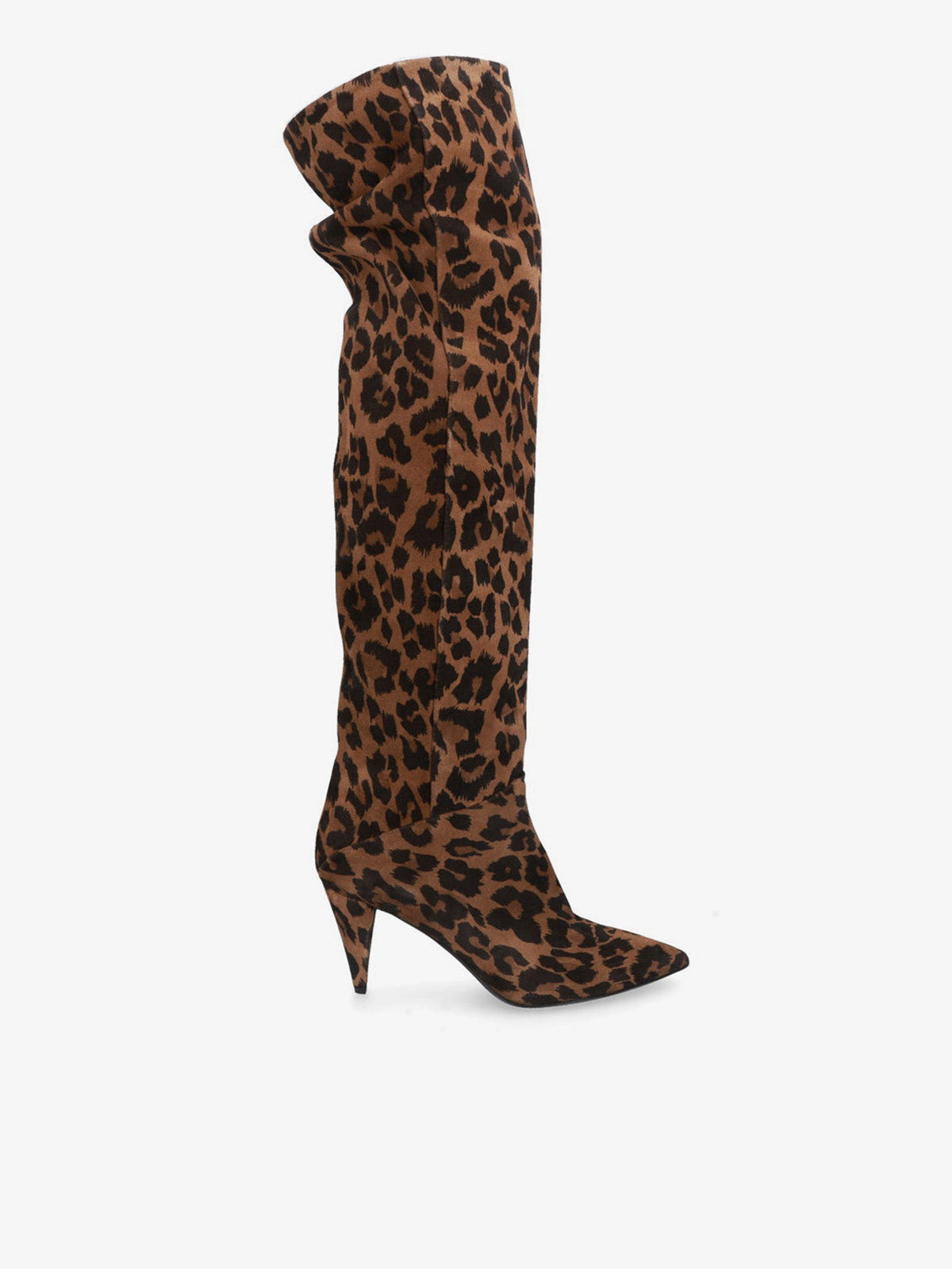 Suede Cuissarde Leopard Print