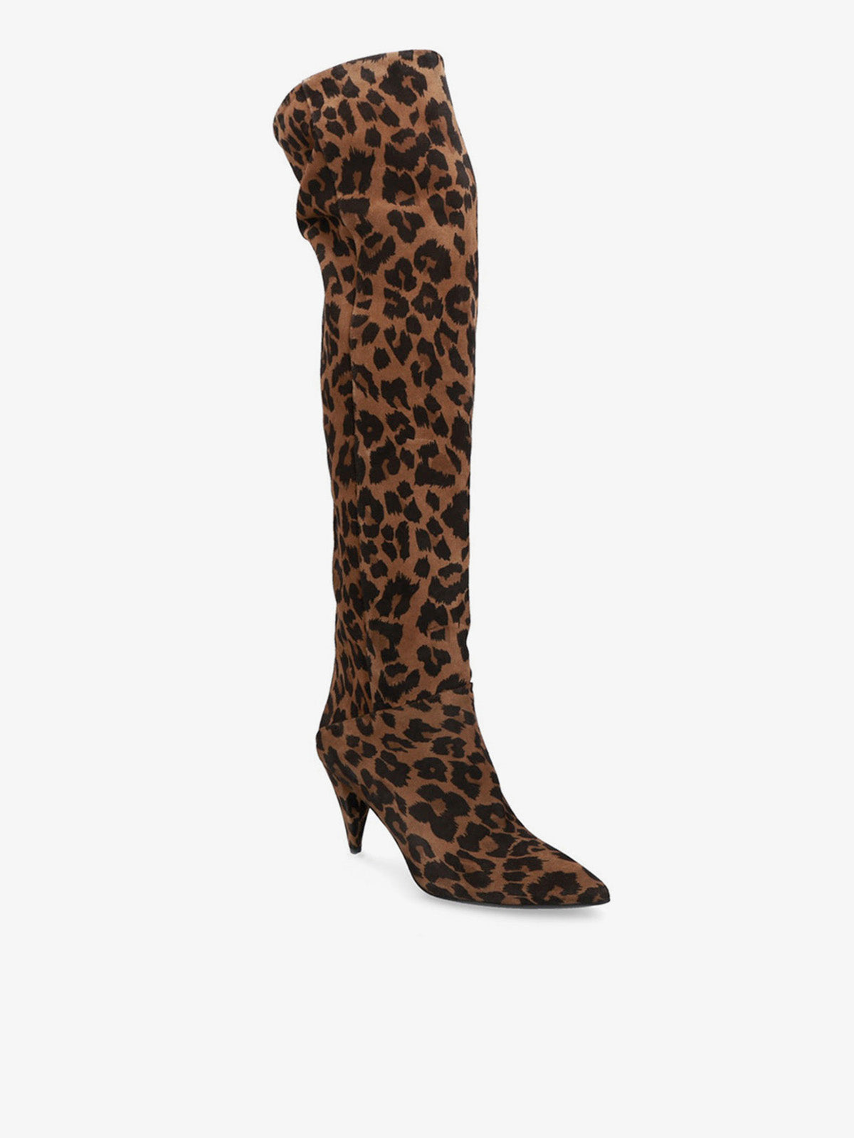 Suede Cuissarde Leopard Print