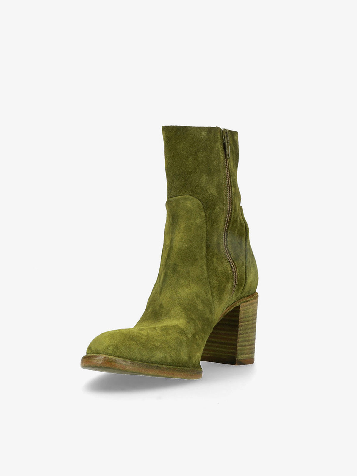 Suede Green Ankle Boot 70mm heel A4911 Strategia Shop