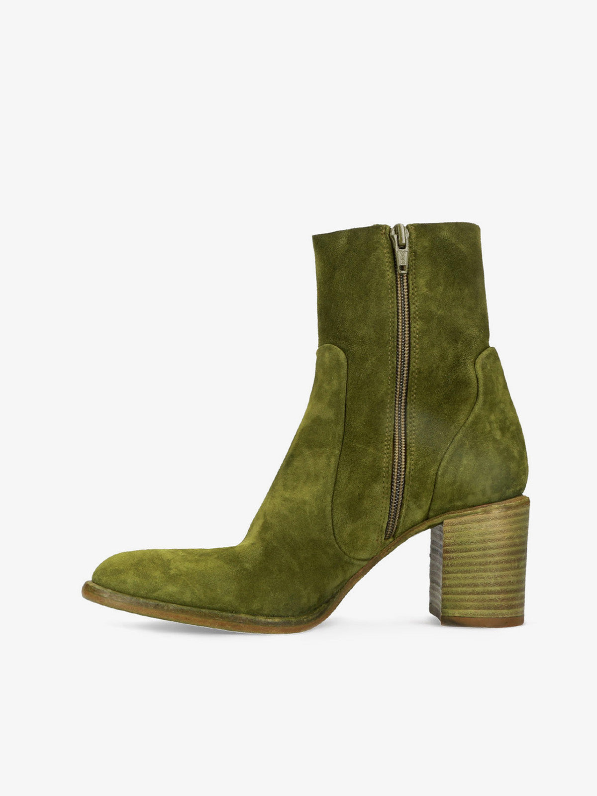 Suede Green Ankle Boot