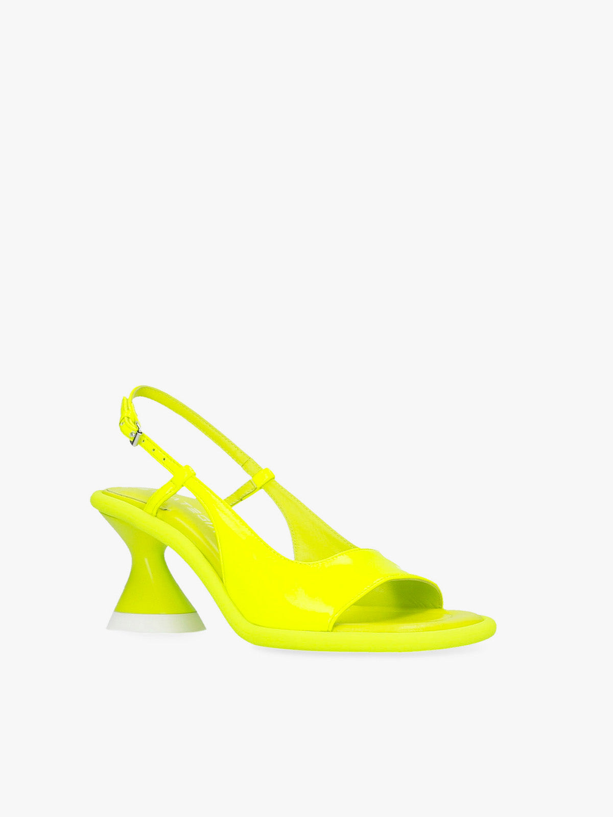 Sandalo Pelle Giallo Fluo