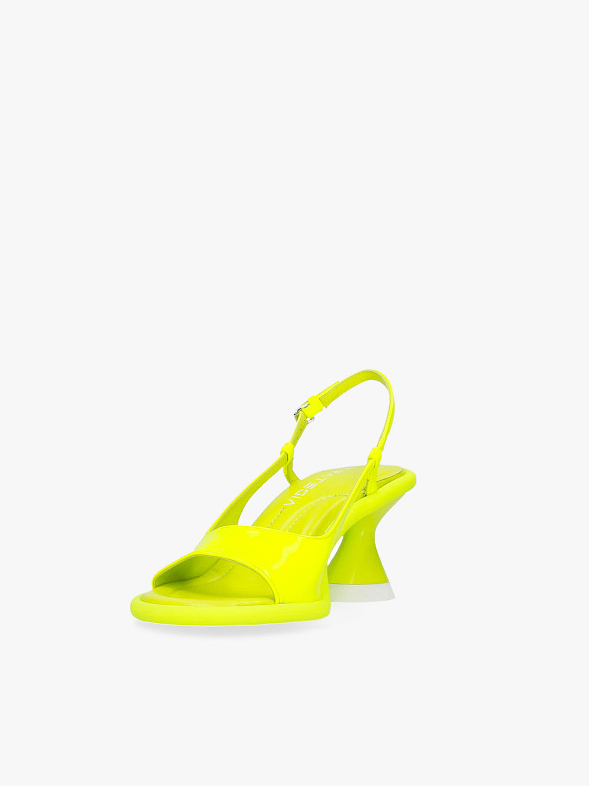 Sandalo Pelle Giallo Fluo