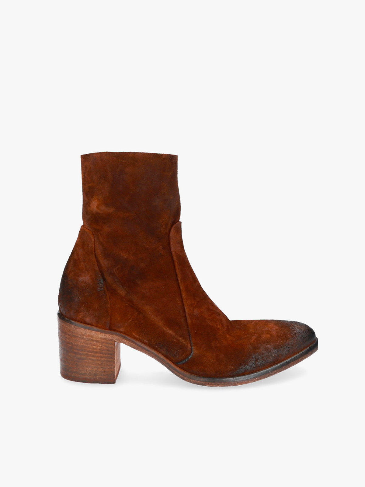 Brown suede ankle boot